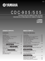Yamaha CDC-505 - Owners Manual